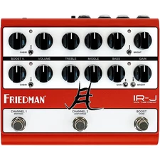 Friedman IRJ Dual Tube Jake E Lee Signature Dual-Tube Preamp Pedal Rd/Wht Refurb