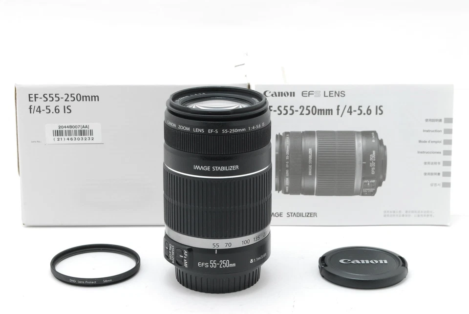 【MINT W/Box】Canon EF-S 55-250mm F4-5.6 IS AF Telephoto Lens From JAPAN #1761511 - Image 2 of 4