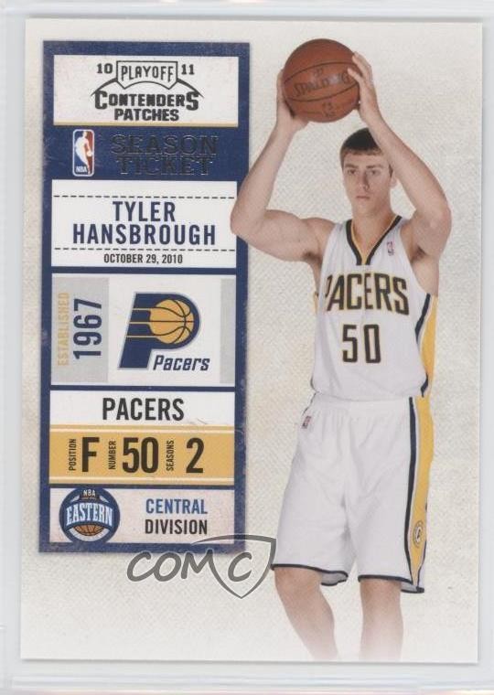 2010-11 Playoff Contenders Patches Tyler Hansbrough #79 2z7