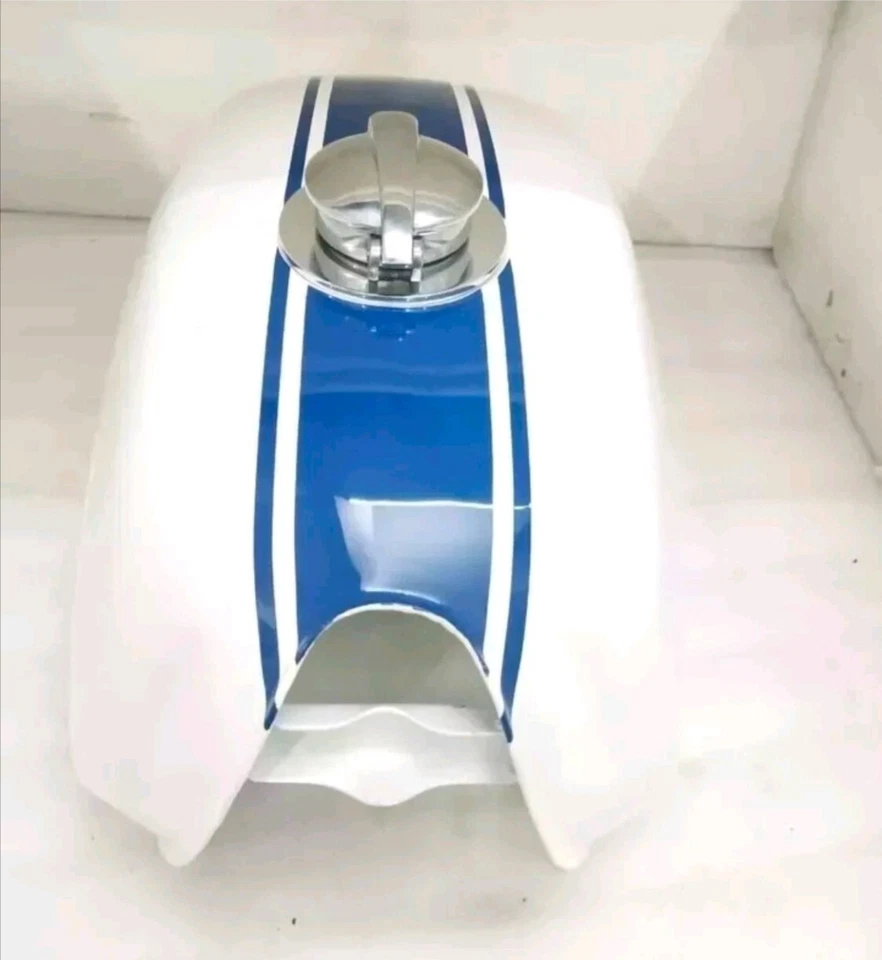 ADECUADO PARA BMW R100Rt RS R90 R80 R75 Blanco y Azul Acero Tanque Gasolina +... Foto 2 de 4