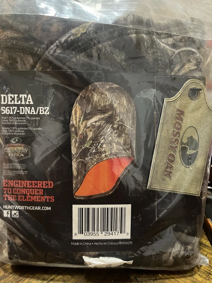 Huntworth Mossy Oak Reversible Orange Camo Hunting Balaclava FREE SHIPPING!!! - Image 4 of 4