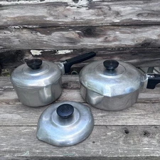 Wagner Ware Magnalite Sauce Pans Pots with Lids Extra Lid 4672P 4681 1/2 P