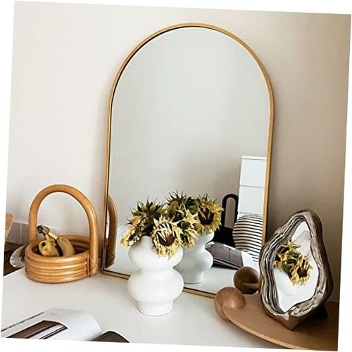20"x30" Arched Bathroom Mirror - Wall Mounted Mirror - Arch 30"L x 20"W Gold