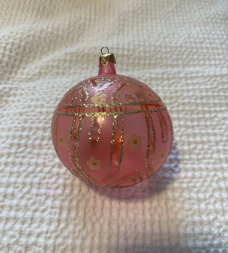 Rare Signed CR Limited Tiffany Pink Numbered CHRISTOPHER RADKO 1989 Ornament