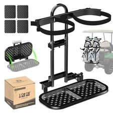 10L0L Universal Foldable Golf Cart Rear Seat Bag Holder Fits Club Car EZGO Yamah