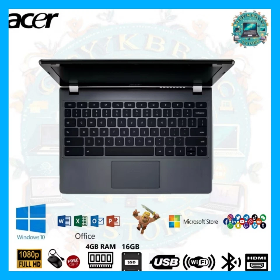 (Refurbished) Acer Chromebook C740 – 11.6" HD, Intel Processor, 4GB RAM, 16GB SS - Image 4 of 4