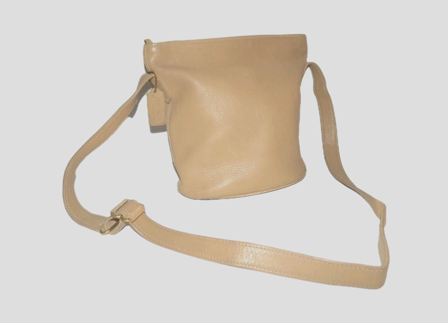 vintage 90s COACH camel glove tanned leather Sonoma Bucket Legacy Bag purse 4907