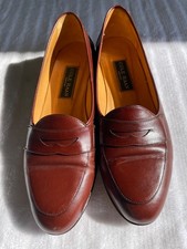 Vintage Cole Haan Made in Italy Burgundy Leather Penny Loafers Womens 8.5 B