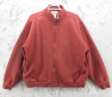 Katahdin Iron Works L.L. Bean Sweatshirt Mens Large Red Full Zip Sherpa Lined