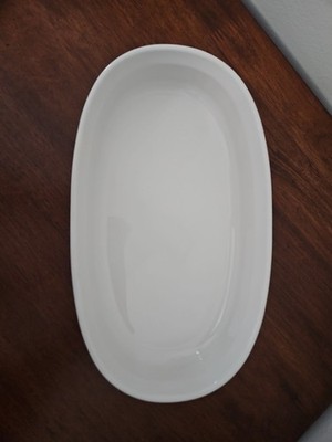 Vtg CorningWare F-7-B French White Oval Casserole Dish NO lid 1 QT USA