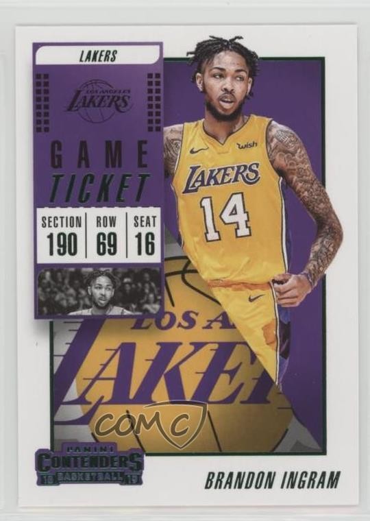 2018-19 Panini Contenders Game Ticket Green Brandon Ingram #40 1l2