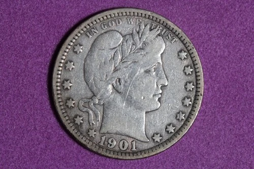 Estate Find 1901 Barber Quarter Dollar #K59494