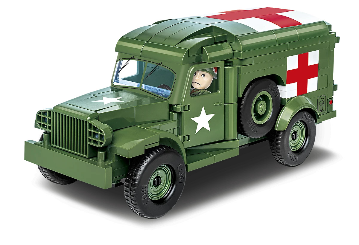 COBI-2257 WWII US Army Dodge WC-54 Ambulance Truck Building Model 293pcs