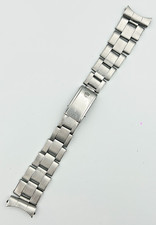 Un bracciale orologio vintage Rolex Oyster rivettato, acciaio inossidabile, 19 mm datato 4,72