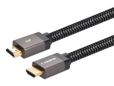 Monoprice 8K Certified Braided Ultra High Speed HDMI 2.1 Cable 6ft Black 48Gbps