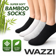 WAZZI 6/12/24/50/100 Paia Calzini Fantasmini Uomo Donna Bambù Calze Caviglia