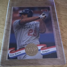 Donruss 1992 Eric Karros Dodgers MVP Insert Baseball Card #MVP-8