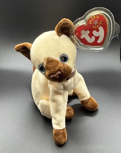 Vintage TY Beanie Baby "Siam" the Siamese Cat 2000