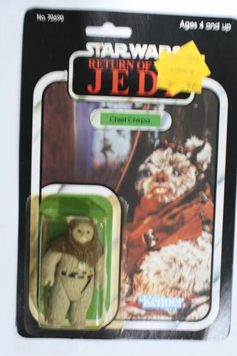 Star Wars Vintage Kenner MOC Chief Chirpa 77 back Card ROTJ