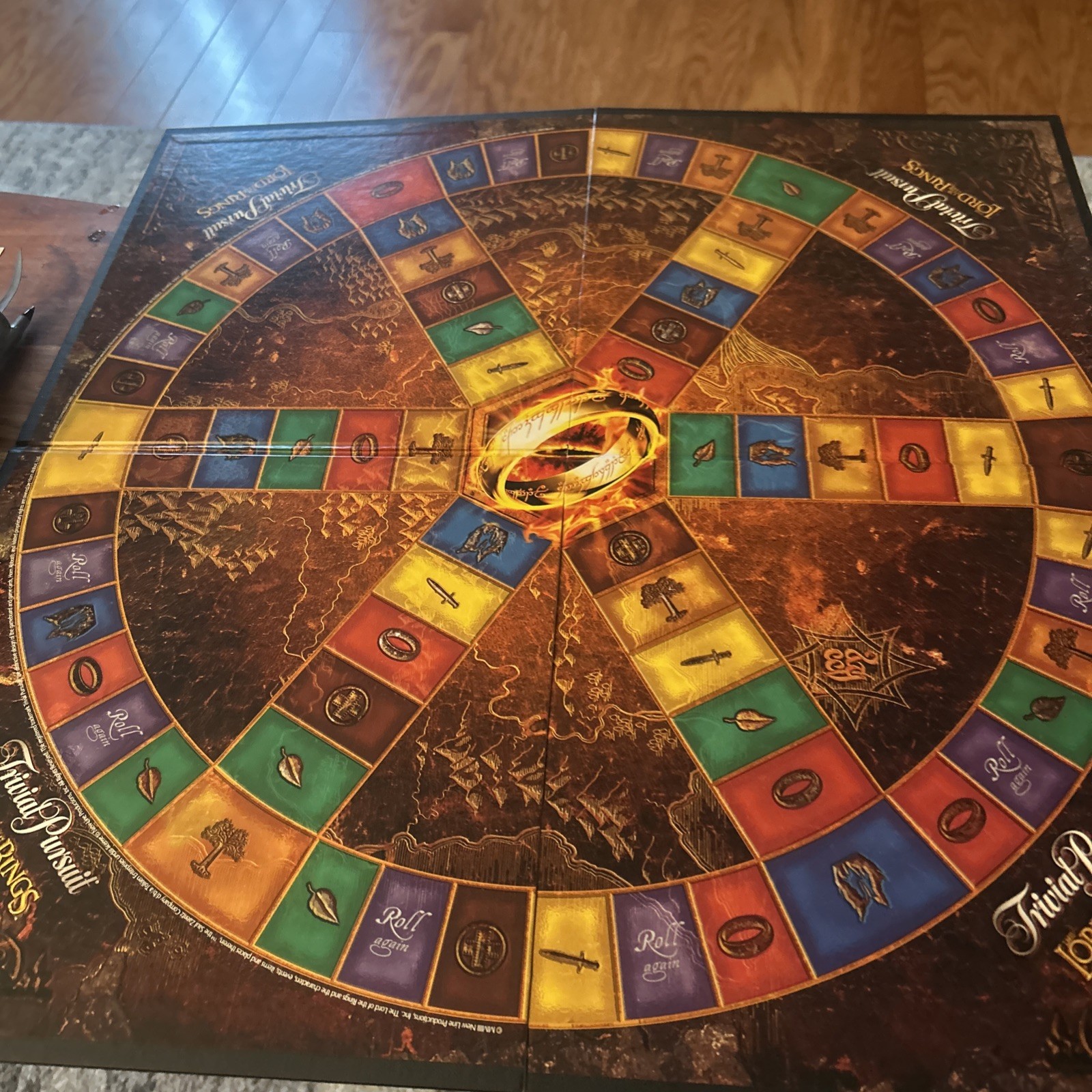 Trivial Pursuit El Señor de los Anillos Edición Trilogía Tablero de Juego de Repuesto 2004