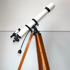 Vixen Custom 80M Vintage Astronomical Refractor Telescope with Wooden Tripod