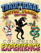Traditional Tattoo Flash Coloring Experience