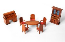 CASA BAMBOLE Mobili Legno Classici SALA PRANZO Tavolo Sedie Scrittoio Credenza