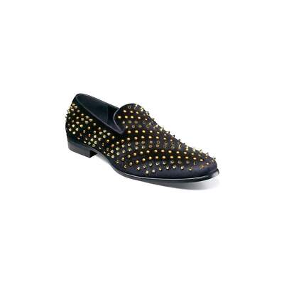 Stacy Adams Sabert Spike | Mocassini Uomo In Velluto Con Borchie | Suola Flessibile E Memory Foam | Taglia 40 EU | Nero Multicolore - 3
