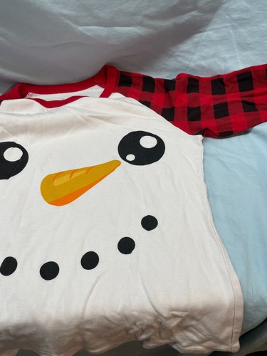 Kissage Matching Christmas Holiday Pajamas Snowman Pjs Set Sleepwear Girls XS - Picture 6 of 22