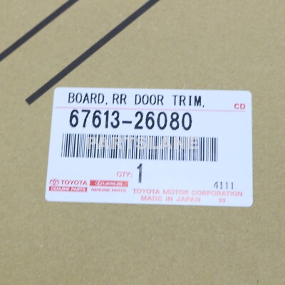 Toyota HiAce OEM Genuine Right Rear Door Trim Board 67613-26080 | eBay