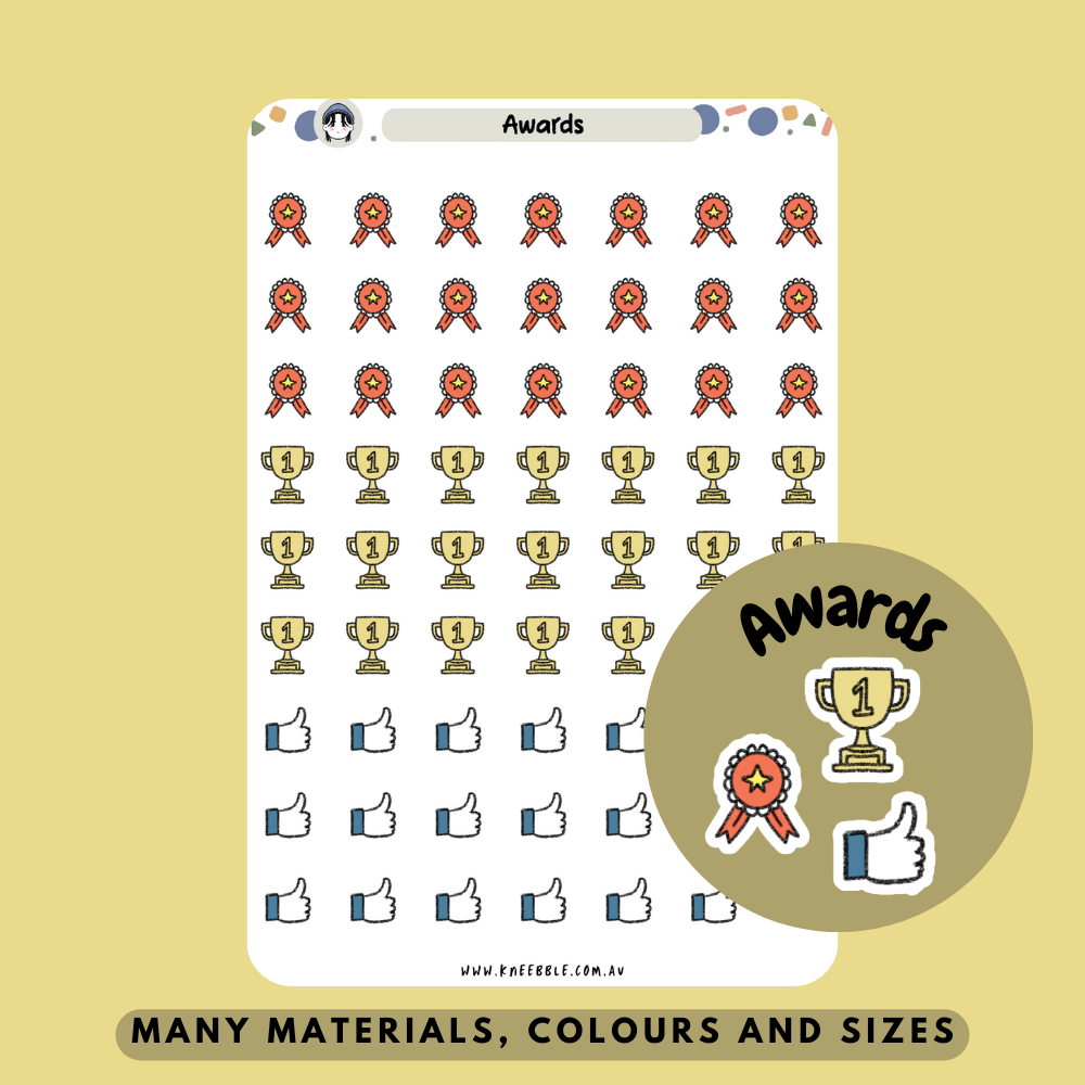 Awards Achievement Planner Stickers