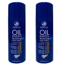 2 Isoplus Oil Sheen Protective Hair Spray Dramatic Shine 2 oz