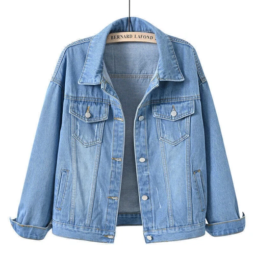 UK Womens Jacket Soft Cotton Coat Ladies Denim Stonewash Loose Plus Size - Bild 27 von 48