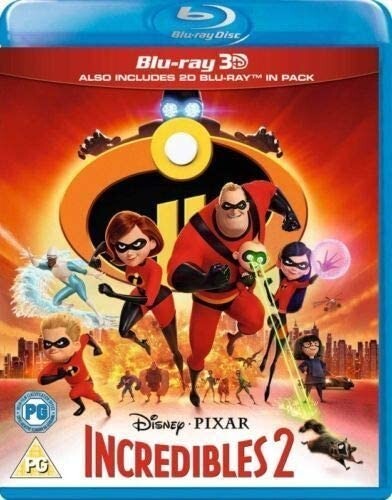 INCREDIBLES 2 (2018) 3D + 2D Blu-Ray BRAND NEW (USA Compatible)
