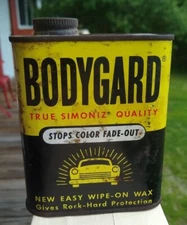 Vintage 1950's Simoniz Bodyguard Liquid Car Wax Can 12 Oz Size Chicago USA