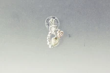 925 Sterling Silver Tri-Color Leaf Design Pendant 1.3 Grams (PEN9954)