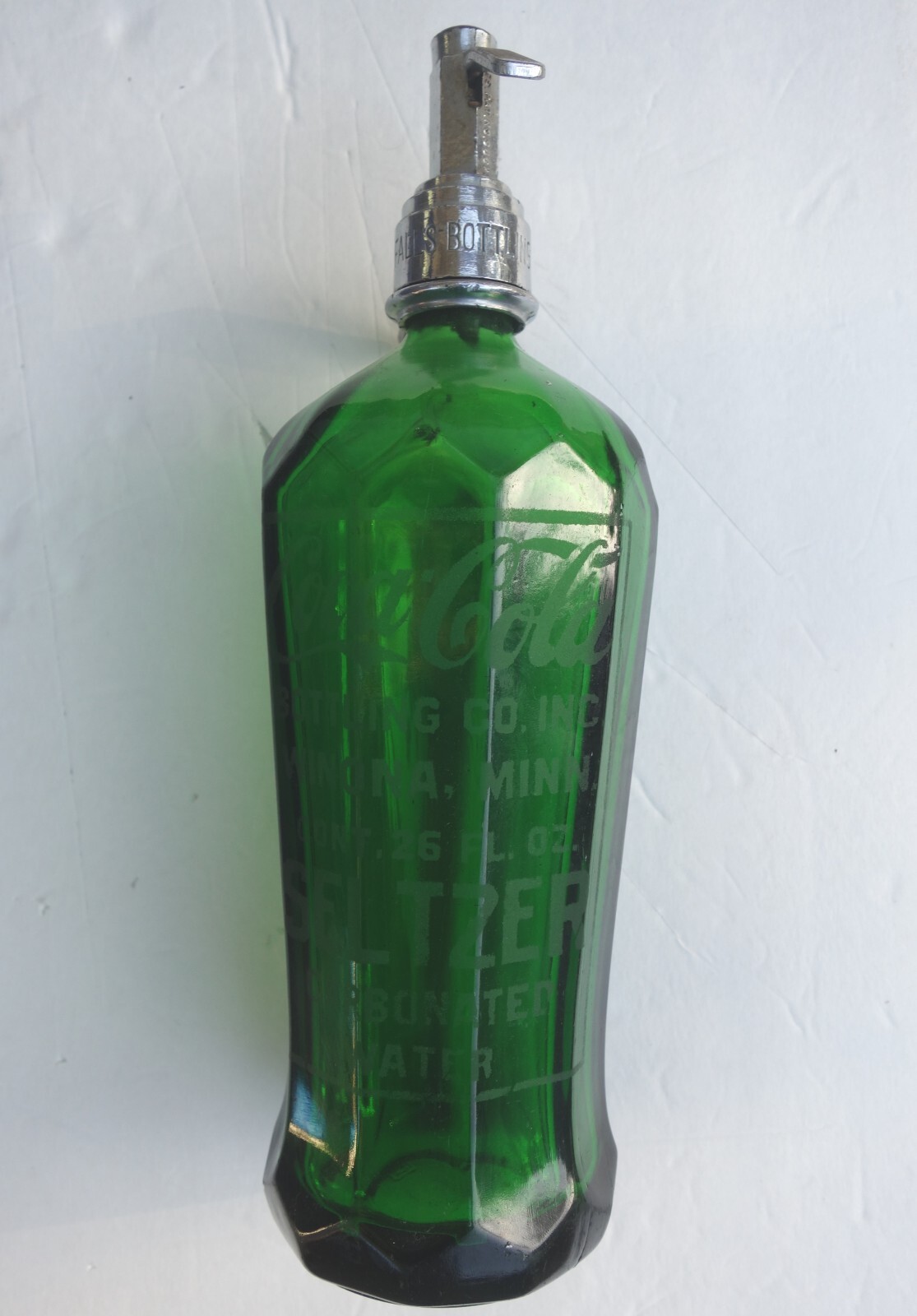 Vintage Green Coca Cola Seltzer Bottle 26 Fl. Oz. Winona Minnesota eBay