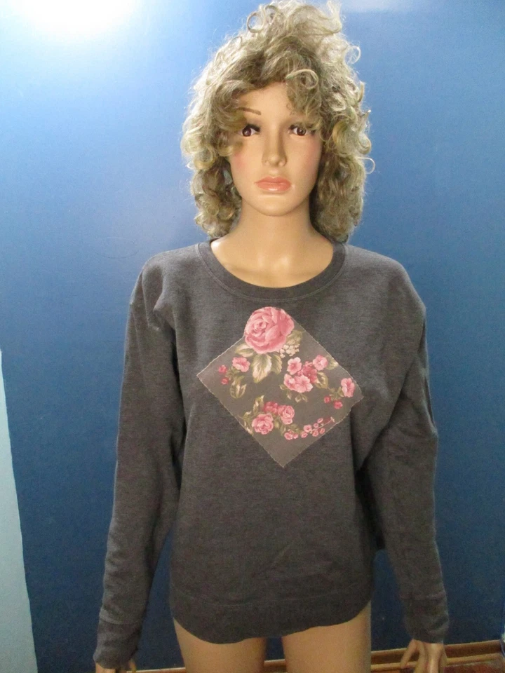 L серый бриллиант роза нашивка вязаная рубашка для сна от HANES - Изображение 2 из 4