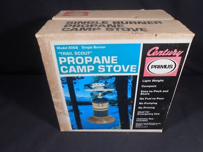 Vintage Century Primus Single Burner Trail Scout Propane Camp Stove # 2058 NOS