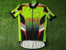RARE CYCLING MEN SHORT SLEEVE SHIRT JERSEY COCA COLA KALAS ORIGINAL SIZE 5