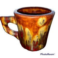 Studio Pottery Clay Agate Mug Marked 7863502