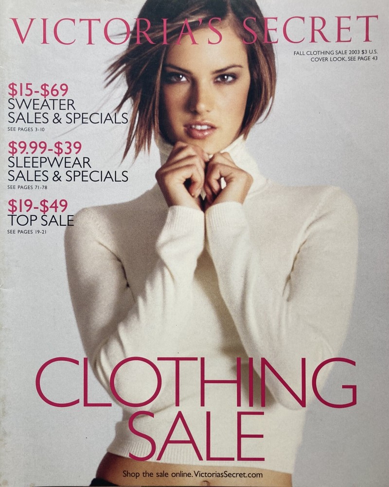 ALESSANDRA AMBROSIO Clothing Sale 2003 VICTORIA'S SECRET Catalog