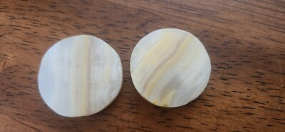 Vintage Backgammon Checkers Marble Stone Game Pieces Set Of 2 Replacement 
