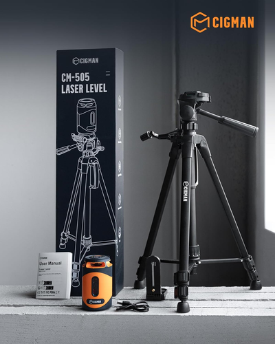 Livella Laser Con Treppiede, Laser Verde a Croce Autolivellante (Linea Laser Or - Foto 9 di 12