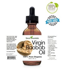 100 Organic Unrefined Baobab Oil  Imported From South Africa  Glass Bottle
