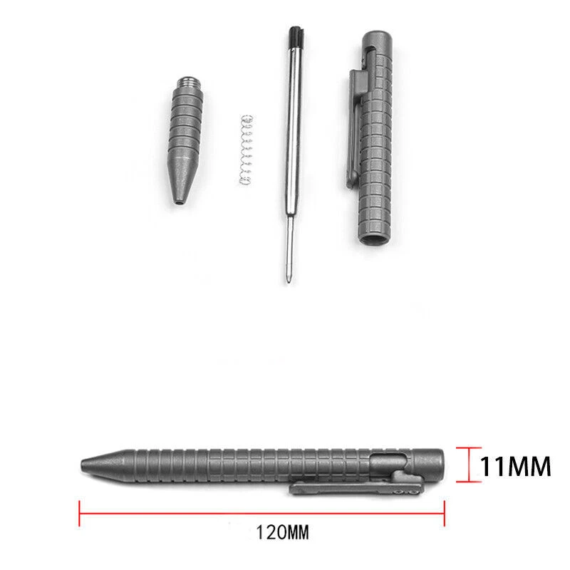 TC4 Titanium Alloy Bolt Action Pen Office Signature Writing Pocket EDC Tool Pens - Image 2 of 4