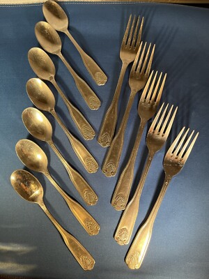 Adcraft Shell Design 7 Spoons & 5 Forks stainless steel, Restaurant Ware Quality