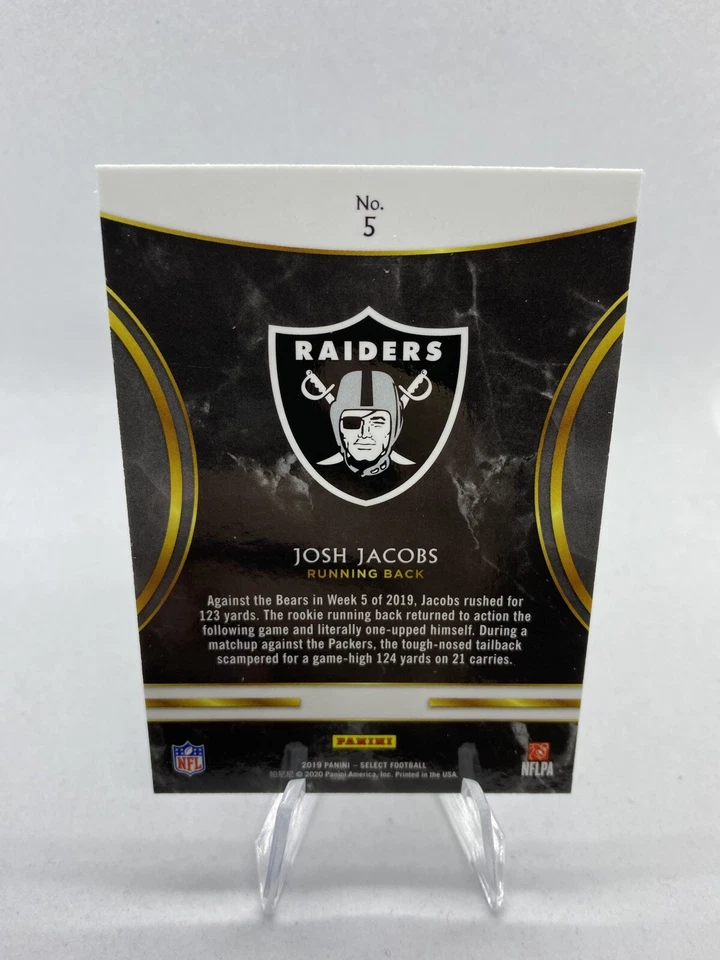2019 Panini Select Rookie Selections #5 Josh Jacobs - Image 2 of 2
