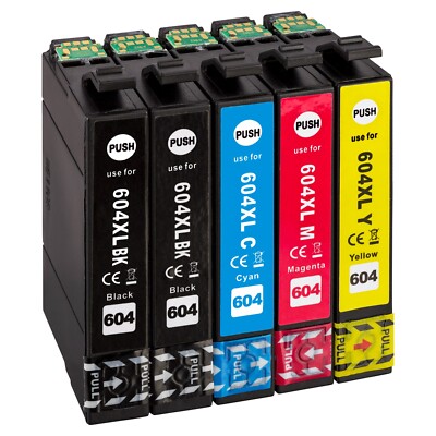 5 Druckerpatronen kompatibel für Epson 604 Expression Home XP-2200  XP2205