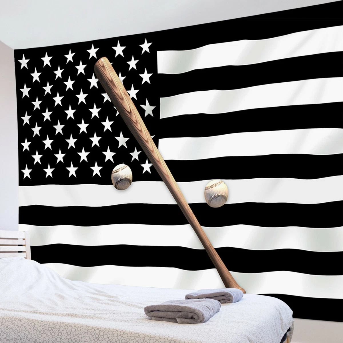 Vintage Sports MLB Baseball Tapestry Flag Wall Hanging For Bedroom